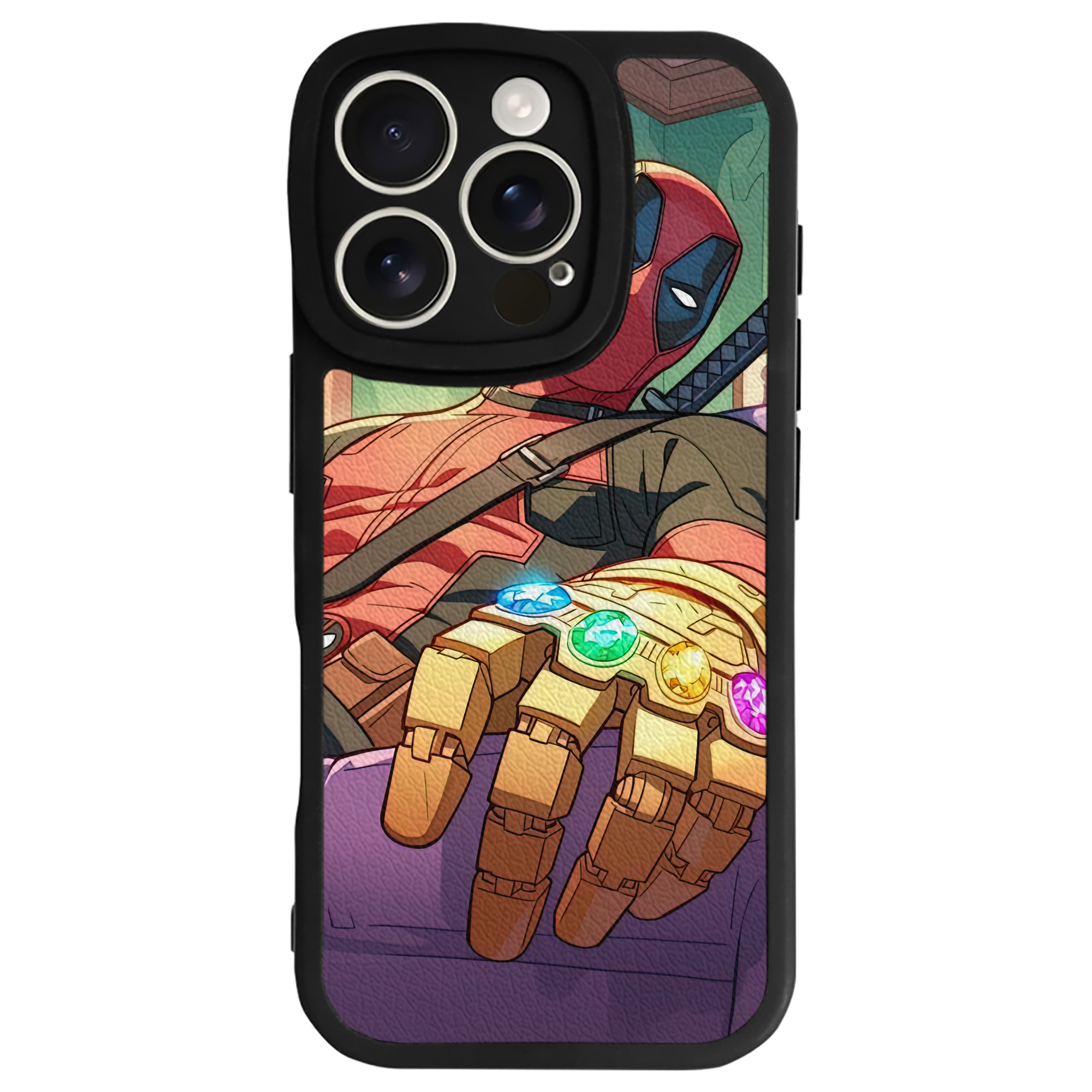（画像用） Deadpool デッドプール 【iPhone 16シリーズ対応】シリコンスマホケース（レザー調） 材質：シリコン